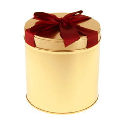 Metallverpackungen: red ribbon Gold 	