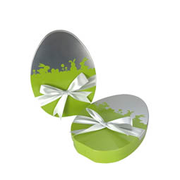 Schmuckdosen: Osterwelt grün flaches Ei; Artikel 5016