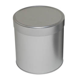 Nudeldosen: runde Dose aus elektrolytischem Weißblech mit Stülpdeckel, für Lebkuchen, Gebäck und Süßigkeiten.