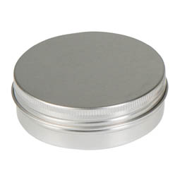 Dosen bestellen: Dose aus Aluminium, 100ml,  mit Schraubdeckel; runde Schraubdeckeldose, blank, mit Schutzlack.