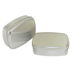 Lidschattendosen: Dose, 150 ml, aus Aluminium mit Stülpbdeckel; Stülpdeckeldose, blank, mit Schutzlack.