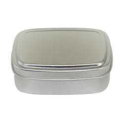 Kosmetikdosen: Dose, 70ml, aus Aluminium mit Stülpbdeckel; Stülpdeckeldose, blank, mit Schutzlack.